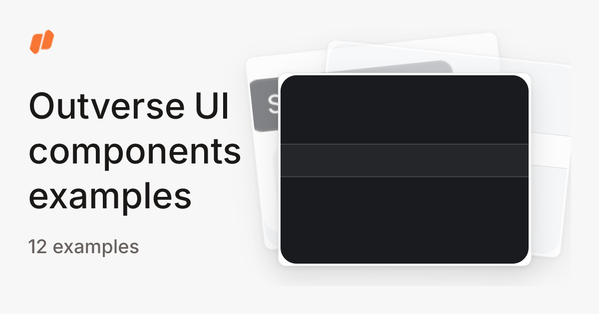 Software Navigation Menu Design Examples Outverse UI components examples - Nicelydone